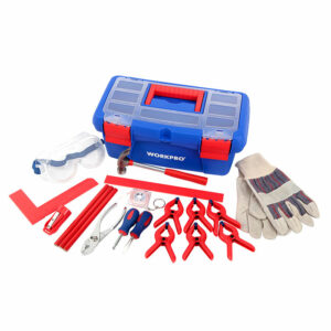 شنطة عدة للأطفال 21 قطعة من وورك برو (ازرق للأولاد ) – W009000